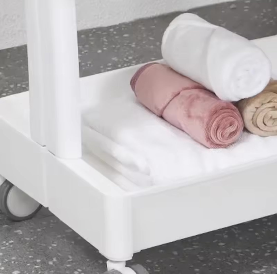 Three Layer Bathroom Storage Trolly, Multifunctional Storage Tool Cart, Multi Layer Sundries Storage Organizer, Movable Snack Storage Rack Three Layer Bathroom Storage Trolly, Multifunctional Storage Tool Cart, Multi Layer Sundries Storage Organizer, Movable Snack Storage Rack